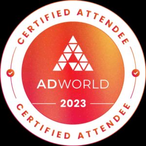 Ad world attendee and partner
